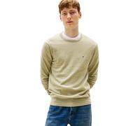 Tommy Hilfiger Uomo Pullover Essential Cotton con Scollo Rotondo, Verde (Heathered Olive), XL