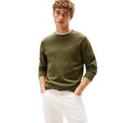 Tommy Hilfiger Uomo Pullover Essential Cotton con Scollo Rotondo, Verde (Huntsman Green), XL