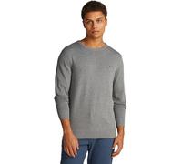 Tommy Hilfiger Uomo Pullover Essential Cotton Crew Neck in Cotone, Grigio (Medium Grey Heather), XL