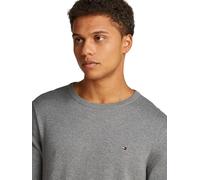 Tommy Hilfiger Uomo Pullover Essential Cotton Crew Neck in Cotone, Grigio (Medium Grey Heather), XL