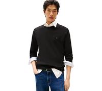 Tommy Hilfiger Uomo Pullover Essential Cotton Crew Neck in Cotone, Nero (Black), L
