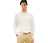 Tommy Hilfiger Uomo Pullover Essential Cotton Scollo a V, Avorio (Ivory Petal), XL