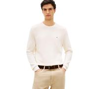 Tommy Hilfiger Uomo Pullover Essential Structure Crew Neck Regular Fit, Avorio (Ivory Petal), L