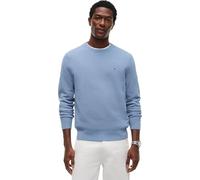 Tommy Hilfiger Uomo Pullover Essential Structure Crew Neck Regular Fit, Blu (Brisk Blue), XS