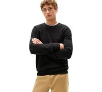Tommy Hilfiger Uomo Pullover Essential Structure Crew Neck Regular Fit, Nero (Black), S
