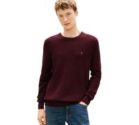 Tommy Hilfiger Uomo Pullover Essential Structure Crew Neck Regular Fit, Rosso (Deep Burgundy), M