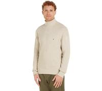 Tommy Hilfiger Uomo Pullover Structure Roll Neck con Collo Alto, Beige (Heathered Oatmilk), XXL