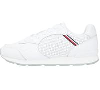 Tommy Hilfiger Runner Icon Leather Fm0Fm05740, Basso Top Uomo, White (White), 45 EU