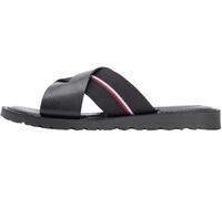 Tommy Hilfiger Uomo Sandali Core Criss in Pelle, Nero (Black), 44