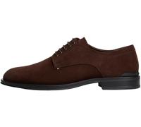 Tommy Hilfiger Uomo Scarpa Derby Corporate in Pelle Scamosciata, Marrone (Cocoa), 41