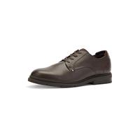 Tommy Hilfiger Uomo Scarpa Derby Flexible Leather in Pelle Zigrinata, Marrone (Cocoa), 42