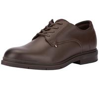 Tommy Hilfiger Uomo Scarpa Derby Flexible Leather in Pelle Zigrinata, Marrone (Cocoa), 44