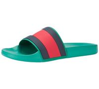 Tommy Hilfiger Uomo Scarpe da Mare Rubber TH Flag Pool Slide Ciabatte, Verde (Olympic Green), 46