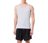 Tommy Hilfiger Uomo Set Pigiama Tank & Woven Short Corto, Multicolore (Light Grey Heather/Black), M