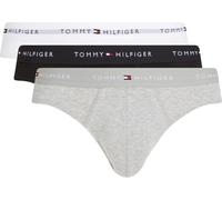 Tommy Hilfiger Uomo Slip Hipster Confezione da 3 con Fascia con Logo, Multicolore (Mid HTHR/Blck/TH Wht), L