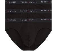 Tommy Hilfiger Uomo Slip Hipster Confezione da 3 con Fascia con Logo, Nero (Blk/Blk/Blk), XL