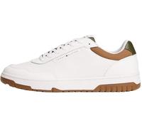 Tommy Hilfiger Sneakers uomo profilo basso suola preformata Multicolore (Ecru/Army Green) 44