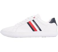 Tommy Hilfiger Uomo Sneakers con Suola Preformata Essential Leather Cupsole in Pelle, Bianco (White), 44