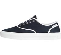 Tommy Hilfiger TH Vulc Cup Long Lace Canvas Fm0fm05874, Basso Top Uomo, Blue (Desert Sky), 45 EU