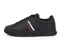 Tommy Hilfiger Uomo Sneakers con Suola Preformata Modern Stripes con Logo, Nero (Black), 46