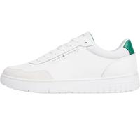Tommy Hilfiger Uomo Sneakers Court Basket Core Eleganti, Bianco (Ecru), 46 EU