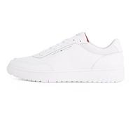 Tommy Hilfiger Uomo Sneakers Court Basket Core Eleganti, Bianco (White), 41