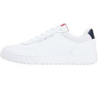 Tommy Hilfiger Uomo Sneakers Court Basket Profilo Basso, Bianco (White), 39