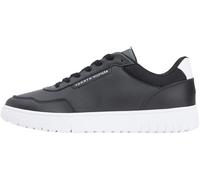 Tommy Hilfiger Uomo Sneakers Court Basket Profilo Basso, Nero (Black), 39