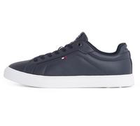 Tommy Hilfiger Uomo Sneakers Court Icon Flag Essential in Pelle, Blu (Desert Sky), 42
