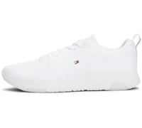 Tommy Hilfiger Uomo Sneakers Running Corporate Knit Rib Runner Scarpe Sportive, Bianco (White), 41