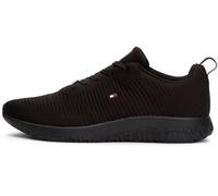 Tommy Hilfiger Uomo Sneakers Running Corporate Knit Rib Runner Scarpe Sportive, Nero (Black), 42
