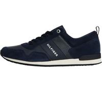Tommy Hilfiger Uomo Sneakers Running Iconic Leather Suede Mix Runner Scarpe Sportive, Blu (Midnight), 43