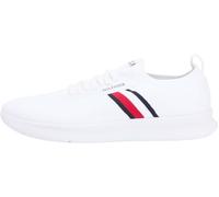 Tommy Hilfiger Uomo Sneakers Running Lightweight Knitted Profilo Basso, Bianco (White), 46
