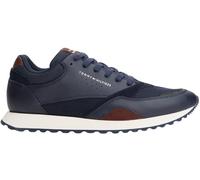 Tommy Hilfiger Uomo Sneakers Running New Eva Mix in Pelle, Blu (Desert Sky), 41