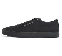 Tommy Hilfiger Uomo Sneakers Vulcanizzate Core Canvas Profilo Basso, Nero (Black), 44