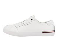 Tommy Hilfiger Uomo Sneakers Vulcanizzate Core Corporate Leather Profilo Basso, Bianco (White), 44 EU