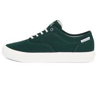 Tommy Hilfiger Uomo Sneakers Vulcanizzate Low Oxford Twill con Logo, Verde (Hunter), 42