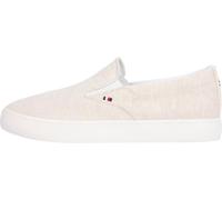 Tommy Hilfiger Uomo Sneakers Vulcanizzate Low Slip On da Infilare, Bianco (Ecru), 40