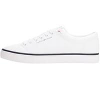 Tommy Hilfiger Uomo Sneakers Vulcanizzate Mesh Profilo Basso, Bianco (White), 45