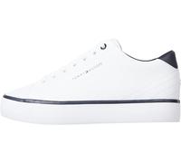 Tommy Hilfiger Uomo Sneakers Vulcanizzate Profilo Basso, Bianco (White), 47