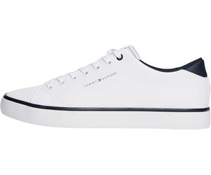 Tommy Hilfiger Uomo Sneakers Vulcanizzate Profilo Basso, Bianco (White), 48