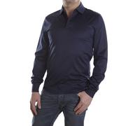 Tommy Hilfiger Uomo Solid Merc Jersey Polo Maniche Lunghe Blu Scuro