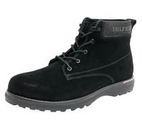 Tommy Hilfiger Uomo Stivali Corporate Outdoor Suede Boot in Pelle, Nero (Black), 42