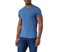 Tommy Hilfiger Uomo Stretch Slim Fit Tee Mw0mw10800 Maglietta a Maniche Corte, Blu (Blue Coast), M