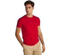 TOMMY HILFIGER Stretch Slim Fit Tee Mw0Mw10800, Magliette a Maniche Corte Uomo, Red (Medium Red), XL
