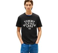 Tommy Hilfiger Uomo T-Shirt Maniche Corte Archive con Logo Grande, Nero (Black), M