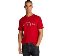 Tommy Hilfiger Uomo T-Shirt Maniche Corte Big Regular Fit, Multicolore (Medium Red), S