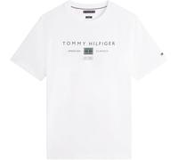 Tommy Hilfiger - T-shirt bianca con logo-Bianco 48