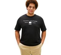 Tommy Hilfiger Uomo T-Shirt Maniche Corte Brand Love Mono Stack in Cotone, Nero (Black), 3XL