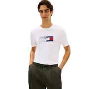 Tommy Hilfiger Maglietta da Uomo con Scritta Love Text Box MW0MW42366 S/S, Bianca, L